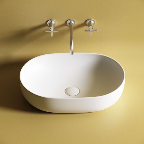 Раковина из сантехнического фарфора Ceramica Nova ELEMENT CN6047MW 60х40 накладная цвет белый без отверстий под смеситель - фото 3