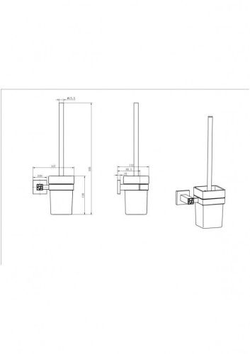 Ершик CeramaLux Venezia 88613-1 - фото 2