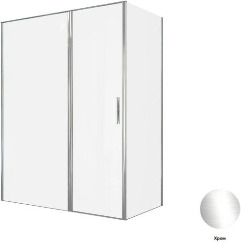 Душевой уголок Allen Brau Priority 3.31037.00 + 3.31040.00 160х80 стекло прозрачное профиль хром без поддона - фото 5