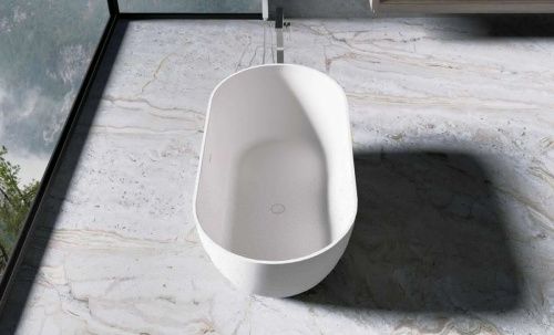 Ванна из искусственного камня Vincea Solid Surface VBT-4S04MW 170х80 отдельностоящая овальная - фото 4