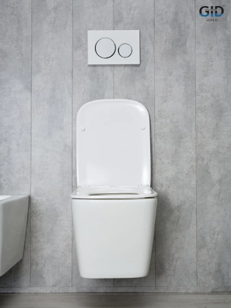 Унитаз подвесной Gid Cuadrado 62257Y белый с сиденьем микролифт безободковый