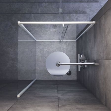 Душевой уголок Am.Pm Gem W90G-404-090MT 90х90 стекло прозрачное профиль хром без поддона