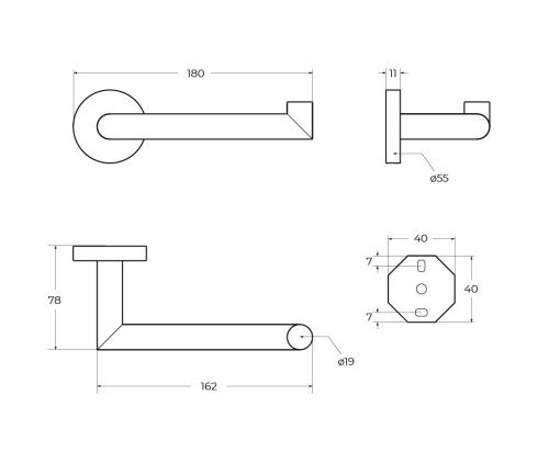 Бумагодержатель Cezares RELAX RELAX-PH2-NOP - фото 2