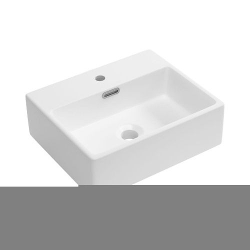 Раковина из сантехнического фарфора Wellsee Graceful Pro 150901000 40х40 накладная цвет белый 1 отверстие под смеситель - фото 2