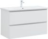 Тумба под раковину Aquanet Эмбер 00330469 100х40 подвесная цвет белый