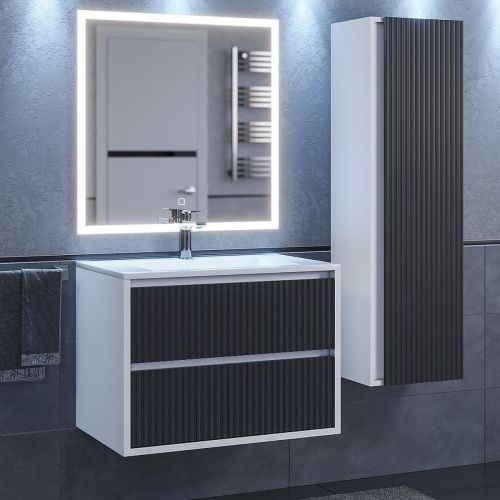 Тумба с раковиной Uperwood Next Premium 3930205163 70х50 цвет серый - фото 2