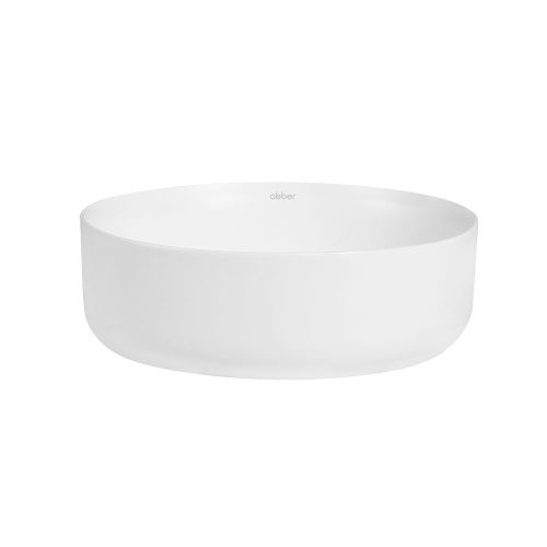 Раковина из сантехнического фаянса Abber BEQUEM AC2108MW 40х40 накладная цвет белый без отверстий под смеситель - фото 2