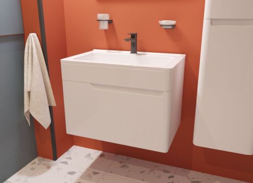 Тумба с раковиной Эстет Kare Luxe ФР-00007080 70х50 подвесная цвет белый - фото 4