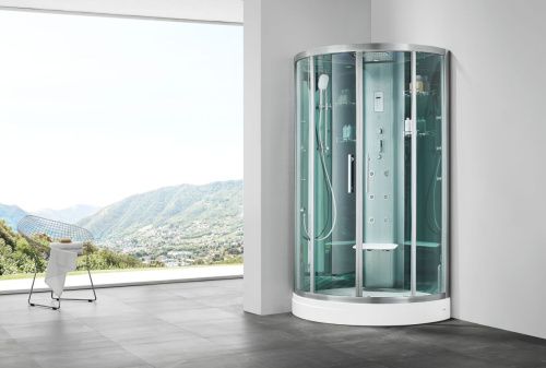 Душевая кабина SSWW BU602 100х100 четверть круга с крышей ориентация универсальная - фото 2