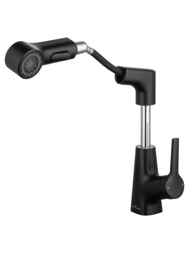 Смеситель Wonzon & Woghand WW-121B108-MB на раковину черный - фото 2