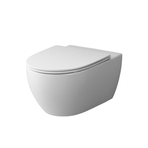 Унитаз подвесной Am.Pm Awe C111700SC белый с сиденьем микролифт безободковый каскадный смыв - фото 2