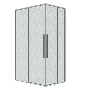 Душевой уголок Grossman Galaxy 300.K33.01.1110.10.02 110х100 стекло прозрачное профиль хром без поддона