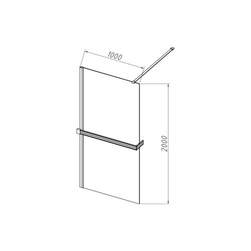 Душевая перегородка Vincea Walk in HR VSW-4HR100CL 100х200 стекло прозрачное профиль хром - фото 3