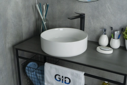 Раковина керамическая Gid Esfera 51179 40х40 накладная цвет белый без отверстий под смеситель - фото 3