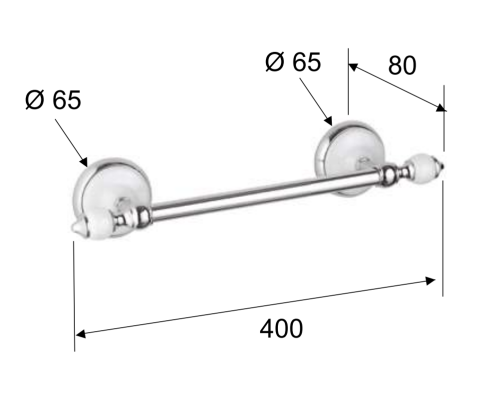Полотенцедержатель Remer Epoca EP40CR - фото 2