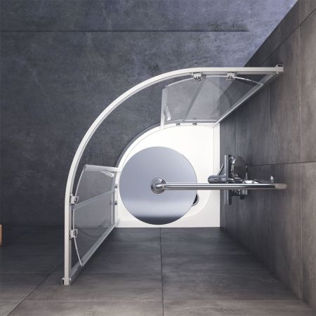 Душевой уголок Am.Pm Gem W90G-401-080WT 80х80 стекло прозрачное профиль хром без поддона