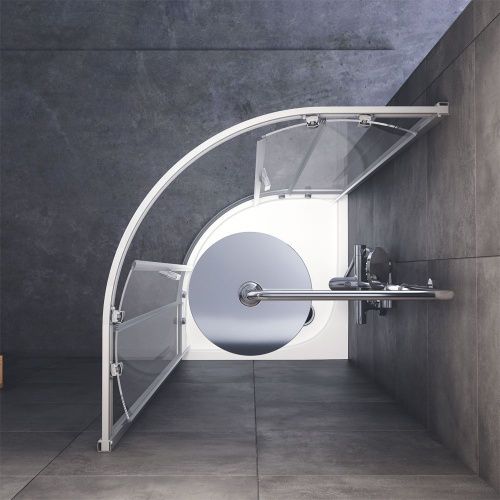 Душевой уголок Am.Pm Gem W90G-401-080WT 80х80 стекло прозрачное профиль хром без поддона - фото 4