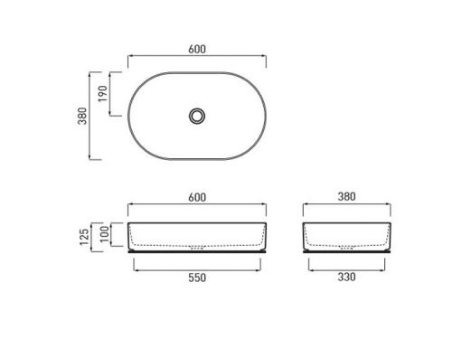 Раковина из сантехнического фаянса CIELO Shui Comfort SHCOLAO60 60х40 накладная цвет белый - фото 2