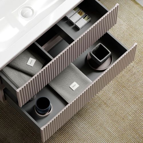 Тумба под раковину Sancos SNOB R SNR120SM 120х40 подвесная цвет бежевый - фото 3