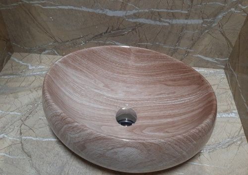 Раковина из сантехнического фаянса CeramaLux 578-2 50х40 накладная цвет коричневый без отверстий под смеситель - фото 2