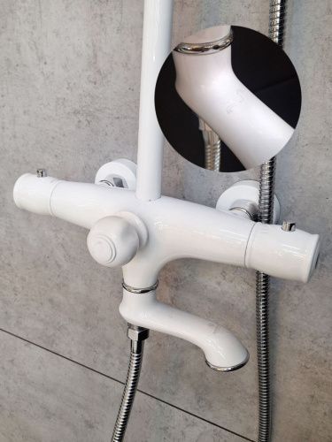 Душевая стойка AltroBagno Beatrice AltroBagnoBeatrice030405Bi настенная цвет белый - фото 2