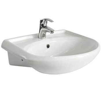 Раковина керамическая Onika Арго 605501 60х50 накладная цвет белый 1 отверстие под смеситель