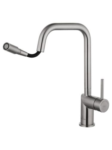 Смеситель для кухни Wonzon & Woghand WW-6018-BS на мойку никель - фото 2