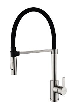 Смеситель для кухни Paulmark HALT Ha214021-BS на мойку никель