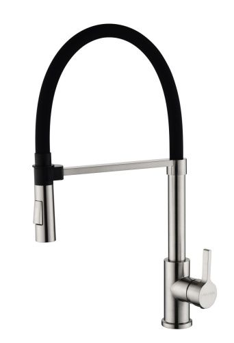 Смеситель для кухни Paulmark HALT Ha214021-BS на мойку никель