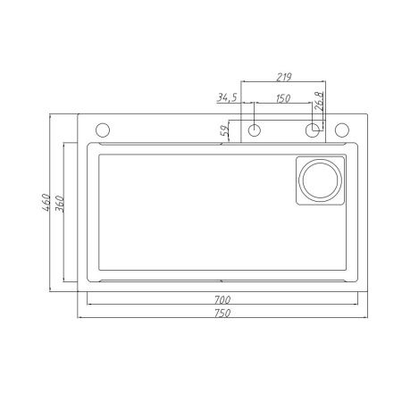 Кухонная мойка Savol S-SC003W 75х45 цвет белый поверхность матовая