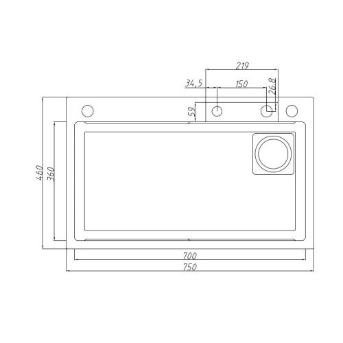 Кухонная мойка Savol S-SC003W 75х45 цвет белый поверхность матовая - фото 3