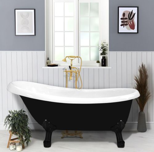 Ванна акриловая Cerutti SPA CT9975 160х75 отдельностоящая овальная с ножками - фото 2