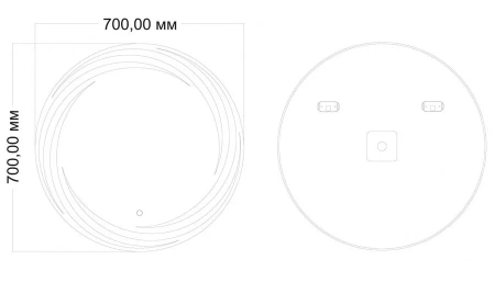 Зеркало с подсветкой Art&Max ROMANTIC AM-Rom-700-700-DS-F 70х70 подвесное
