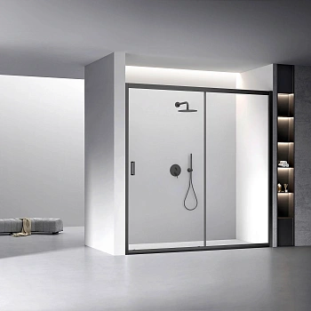 Душевая дверь Veconi Vianno VN60B-160-01-C5 160х195 стекло прозрачное профиль черный