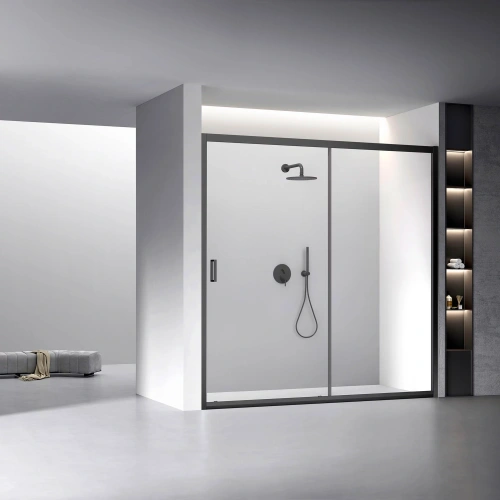 Душевая дверь Veconi Vianno VN60B-180-01-C5 180х195 стекло прозрачное профиль черный