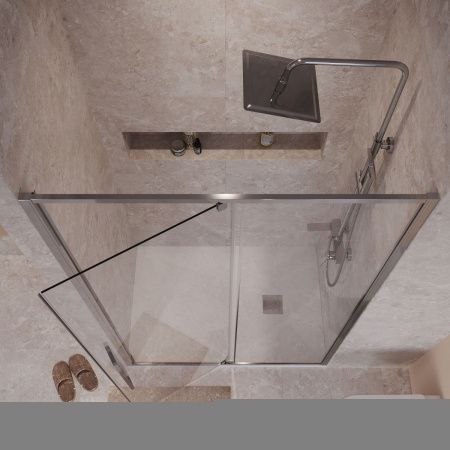 Душевая дверь Niagara Nova NG-66-12A 120х195 стекло прозрачное профиль хром