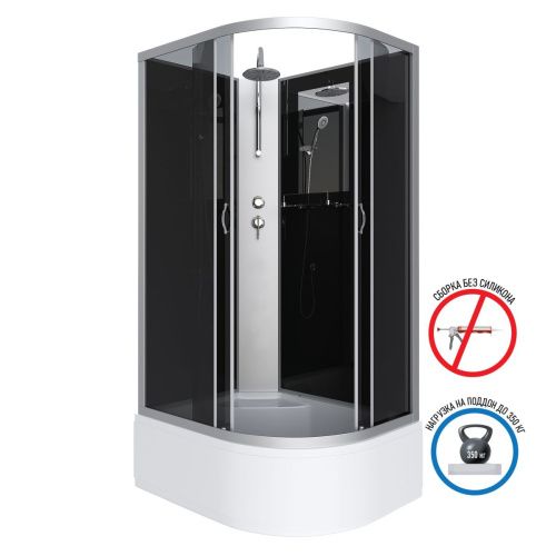 Душевая кабина Niagara Classic 25101434LBKT 120х80 асимметричная без крыши ориентация левая - фото 2