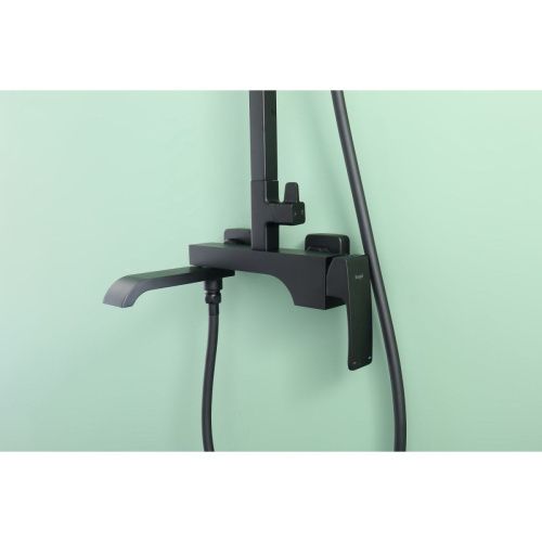 Душевая стойка Raglo R02 R02.24.06 настенная цвет черный - фото 5