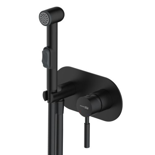 Гигиенический душ со смесителем Wasserkraft Gollach 3300 3338 черный - фото 3