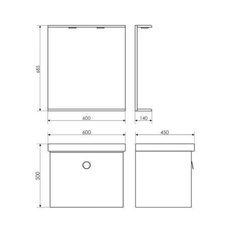 Зеркало Comforty 00003120320CF 60х70 подвесное