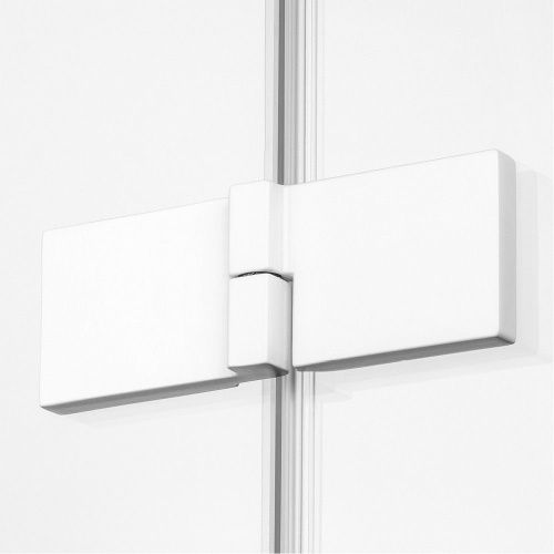 Душевая шторка на ванну New Trendy AVEXA White EXK-2981 140х150 стекло прозрачное профиль белый ориентация правая - фото 3