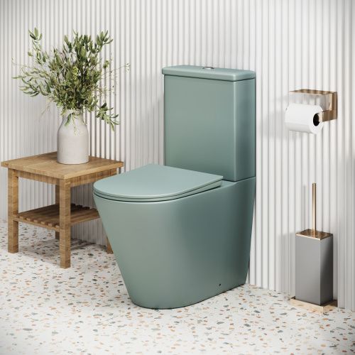 Унитаз напольный с бачком Grossman Color GR-4480MNMS мятный с сиденьем безободковый каскадный смыв - фото 5