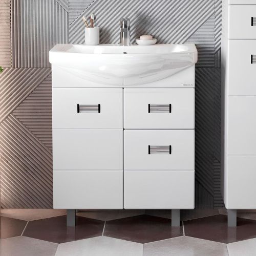 Тумба под раковину Onika Балтика 106041 60х30 напольная цвет белый - фото 2