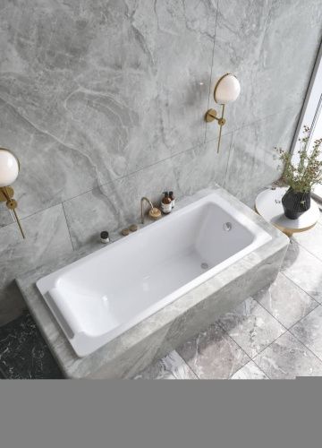 Ванна чугунная Vinsent Veron Italon VIT1707045H/E60327CH-AS 170х70 пристенная прямоугольная с ножками с ручками - фото 3