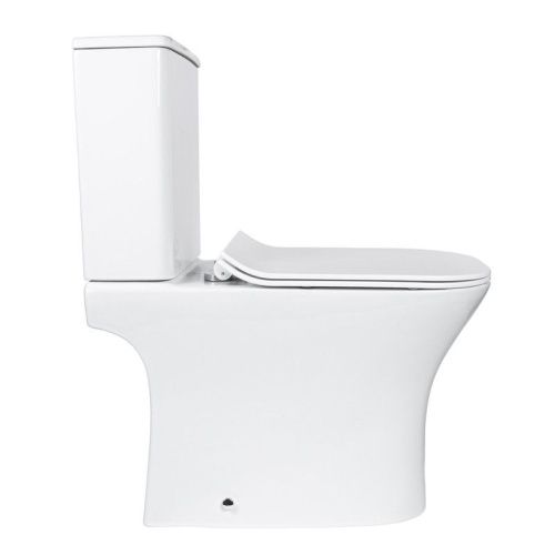 Унитаз напольный с бачком Bond Cube F07-00 белый с сиденьем безободковый душевой смыв - фото 4