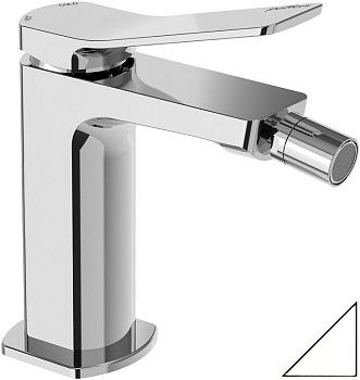 Смеситель Paffoni Tilt TI131BO на биде белый