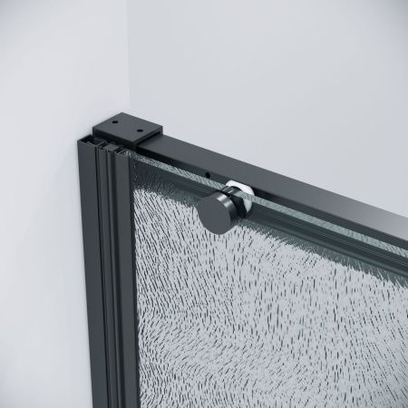 Душевая дверь Grossman Galaxy 100.K33.01.110.21.02 110х195 стекло текстурное профиль черный