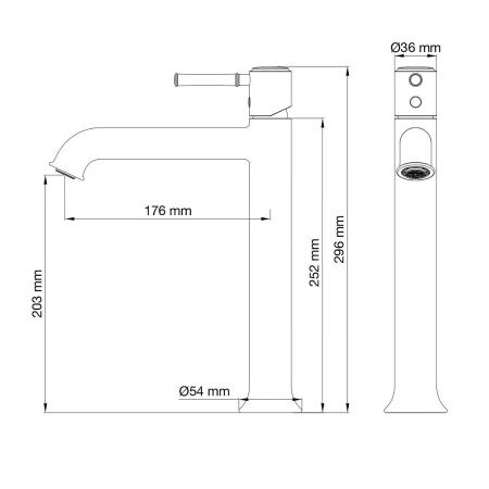 Смеситель для раковины Wonzon & Woghand WW-88019073-RG на столешницу розовое золото