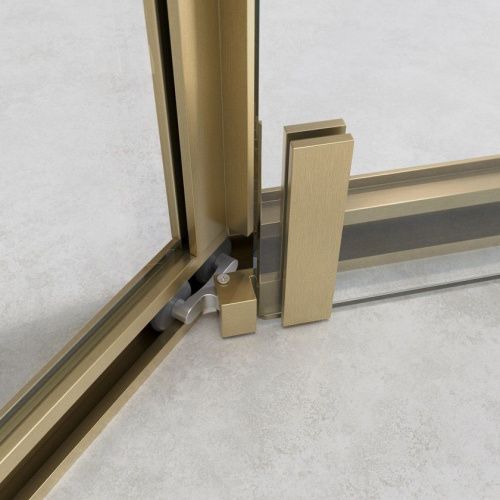 Душевой уголок Cezares RELAX 304 RELAX-304-P-1-100-C-BORO 100х100 стекло прозрачное профиль золото без поддона - фото 3