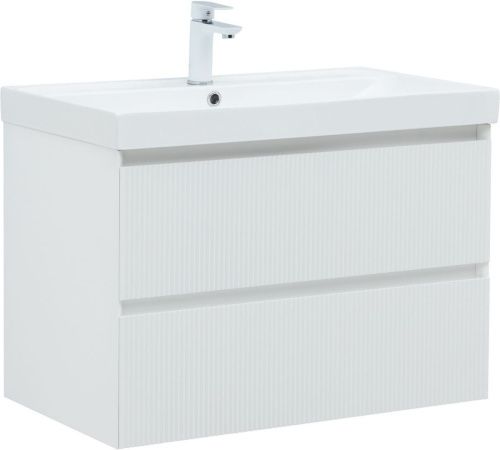 Тумба под раковину Aquanet Альтера 00337156 80х50 подвесная цвет белый - фото 2